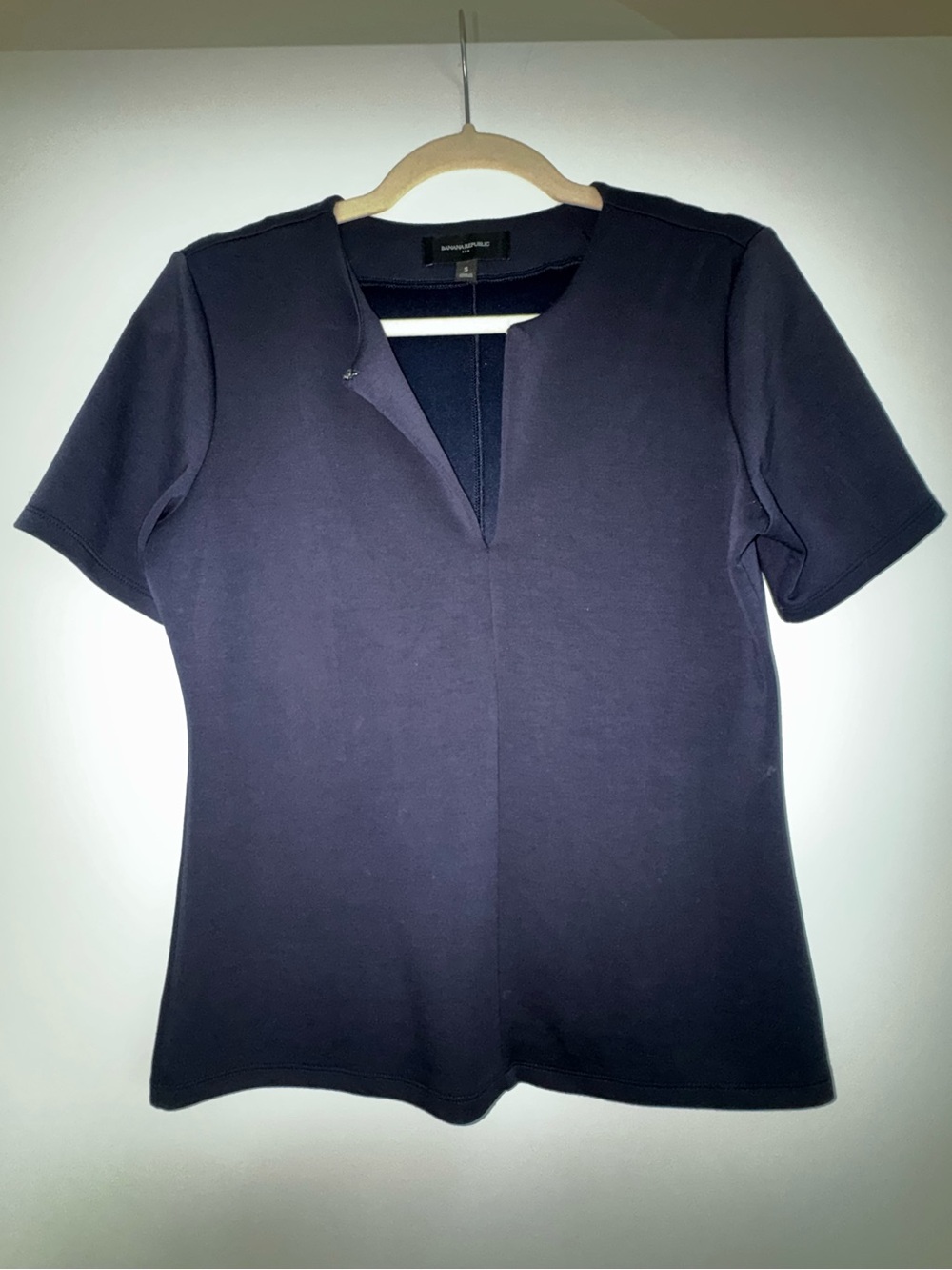 Banana Republic Navy Short-Sleeve Top